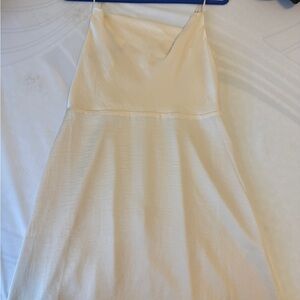 Sunday Best Cream Satin Slip Dress